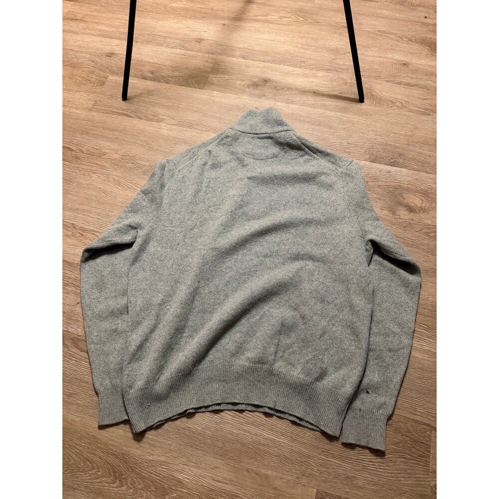 Polo Ralph Lauren Quarter Zip Sweater Gray Merino Wool Pony Logo Men's XL - Picture 4 of 5